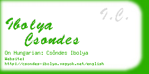 ibolya csondes business card